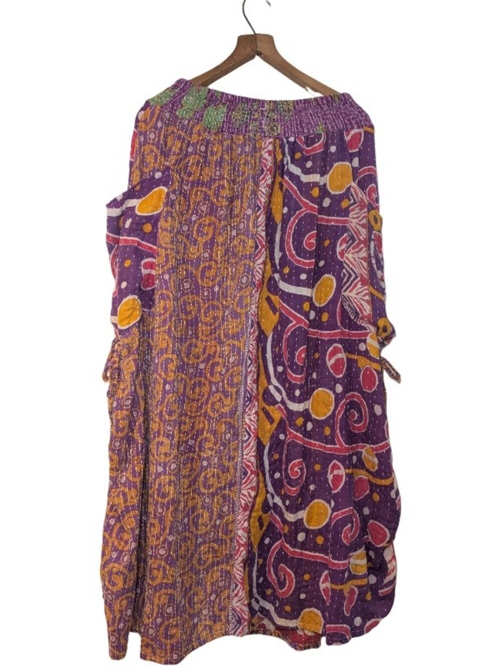 Kantha Bae Butterfly Cargo Skirt | Upcycled Sari | Reversible | Handmade